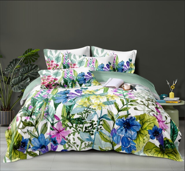 Ezysleep Trixie Floral Printed Duvet Set - Duvet Cover And Matching Pillowcases Multi