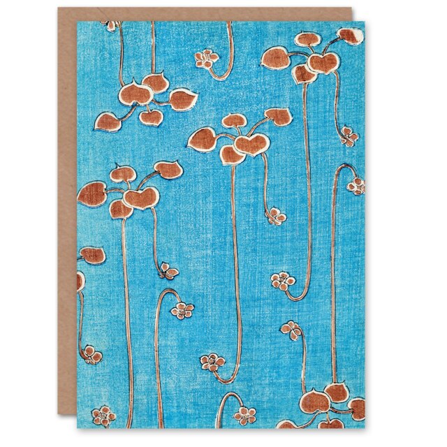 Shin Bijutsukai Japanese Art Card Vintage Vine Illustration