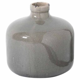 Garda Glazed Eve Vase - Ceramic - L29 x W29 x H29 cm - Grey Grey