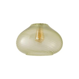 ValueLights Corinne Twill Spiral Green Glass Pendant Shade