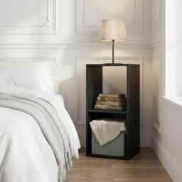 Jane - 2x1 Bookcase - Cube storage boxes (Black)