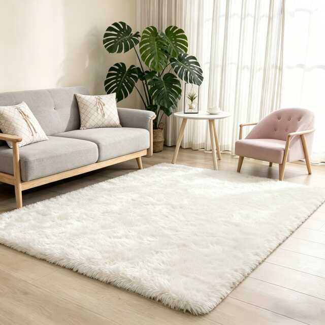 Faux Fur Extra LargeRectangular Area Rug Ultra-soft Fluffy Carpet 200x280cm