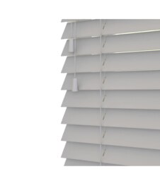 90cm Relaxed Grey Wooden Venetian Blinds With Strings (130cm drop) Grey Grey