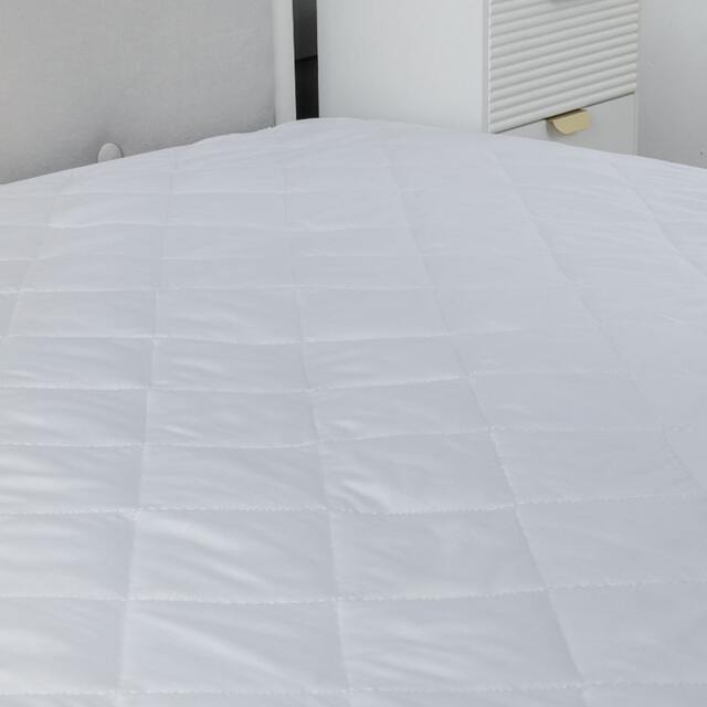 16INCH Deep Quilted Mattress Protector Microfibre Soft Touch Fitted Sheet White Super King