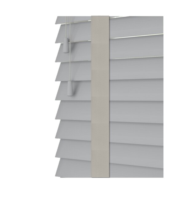 180cm Dove Grey Faux Wood Venetian Blinds with Tapes (120cm Drop) Grey Grey
