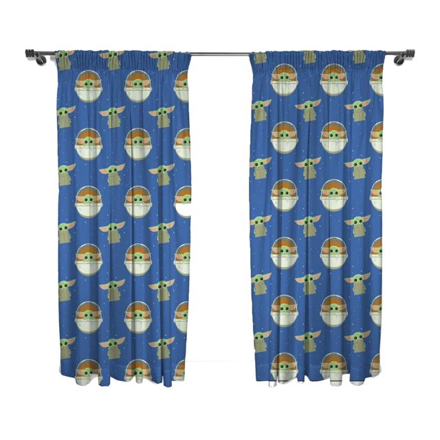 Star Wars The Mandalorian Baby Yoda Curtains Multi Multicoloured One Size 1