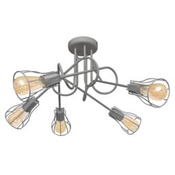 Oxford Multi Arm Semi Flush Ceiling Light Grey 64cm