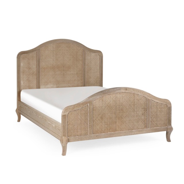 Mulberry Rattan Bed - Light Oak - King (150cm)