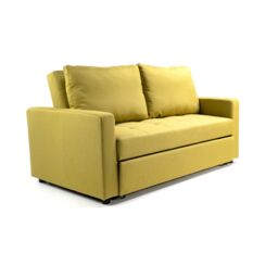 Omari 2-Seater Fabric Pull-Out Loveseat Sleeper Sofa - Lime Green Yellow Lime Yellow Two Seater 1