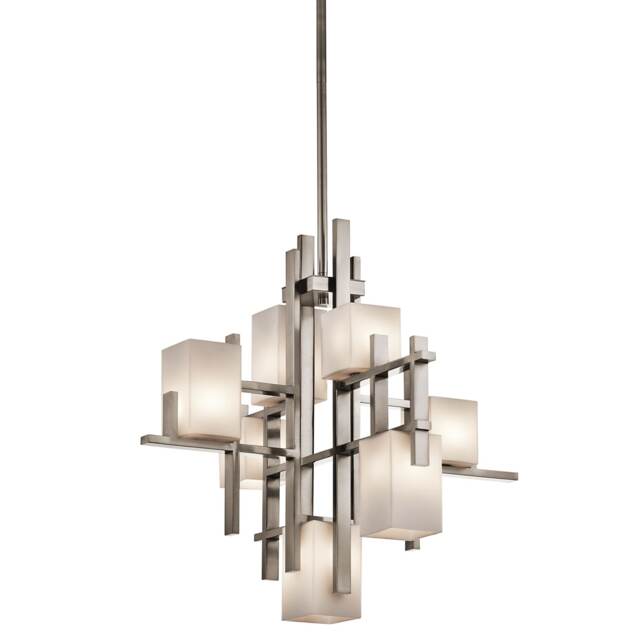 City Lights 7 Light Pendant Chandelier Light Classic Pewter, G9