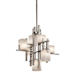 City Lights 7 Light Pendant Chandelier Light Classic Pewter, G9