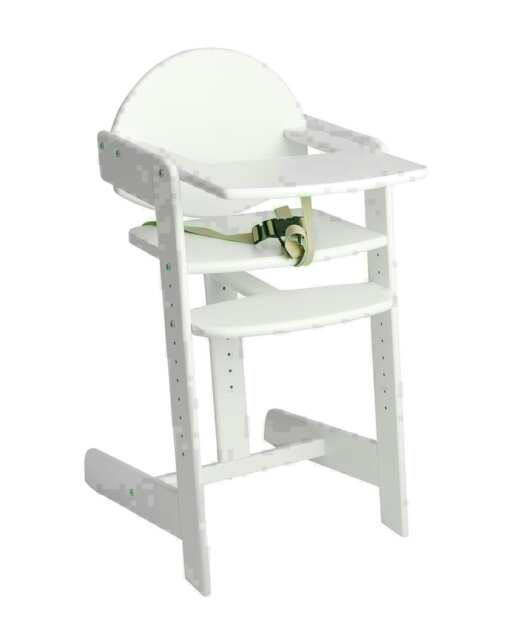 Safetots Grow with Me Wooden High Chair, White, Highchair for Baby and Toddler, converts to a Childs Chair, Stylish and Practical