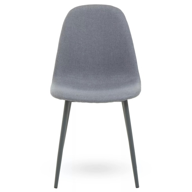 Orsina Dining Chair with Grey Powder Legs, Easy to Clean Velvet Accent Chair, High-Back Comfy Armchair