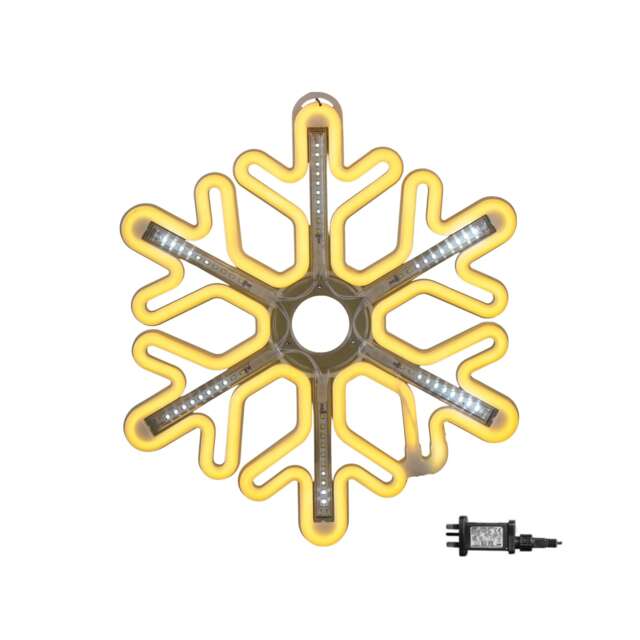 40cm Light up Neon Flex Christmas Snowflake with Shooting Star Effect and LEDs