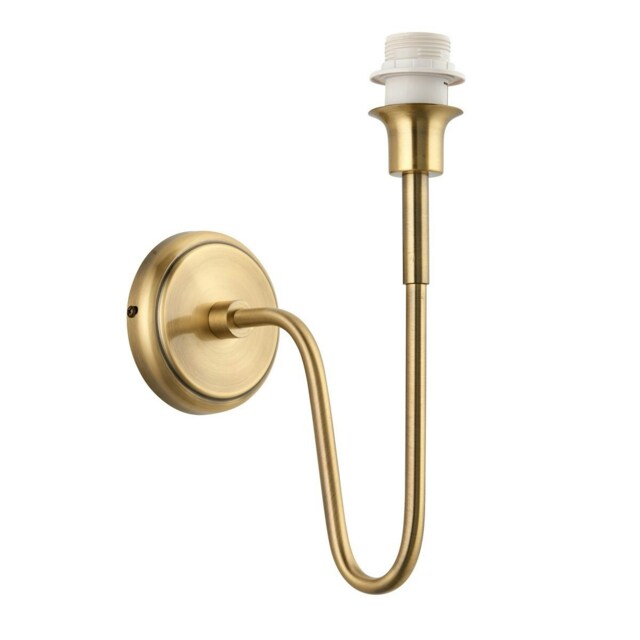 Rouen Fitting Only Wall Lamp, Antique Brass Plate