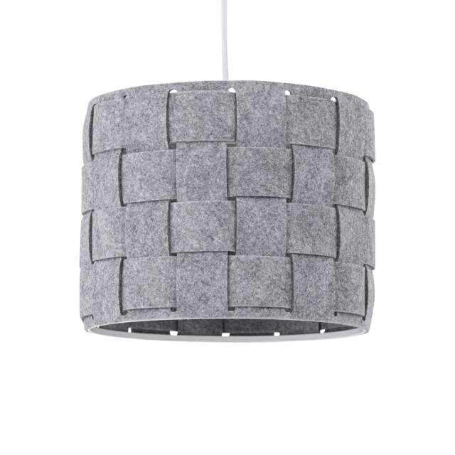 Warner - Grey Felt Weave Easy Fit Pendant Shade Grey Medium 1