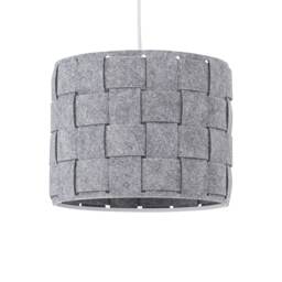 Warner - Grey Felt Weave Easy Fit Pendant Shade Grey Medium 1