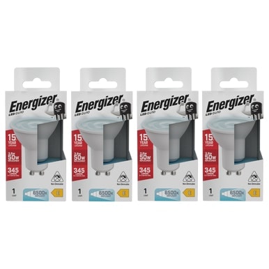 Energizer LED GU10 345lm 3.6W 6500K (Daylight) Light Bulb - Pack of 4