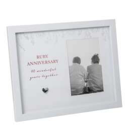 Amore Photo Frame 6x4 - Ruby Anniversary AM11840 Multi One Size