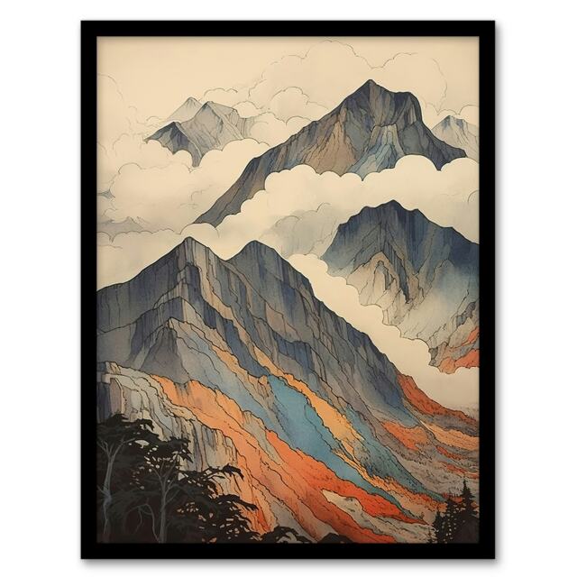Ben Nevis Fort William Scotland Landscape Black Framed Wall Art Print A4