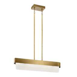 Kichler Serene LED Pendant Ceiling Light Contemporary Natural Brass 3000K