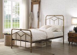 Axton Single 3ft Antique Bronze Metal Bed Frame Bronze Hand painted antique bronze finish Single