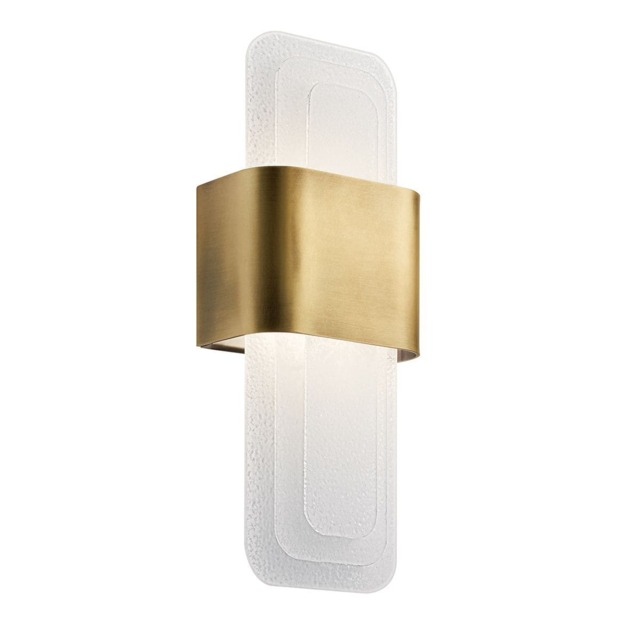 Kichler Serene LED Integrated LED Wall Lamp Contemporary Natural Brass 3000K
