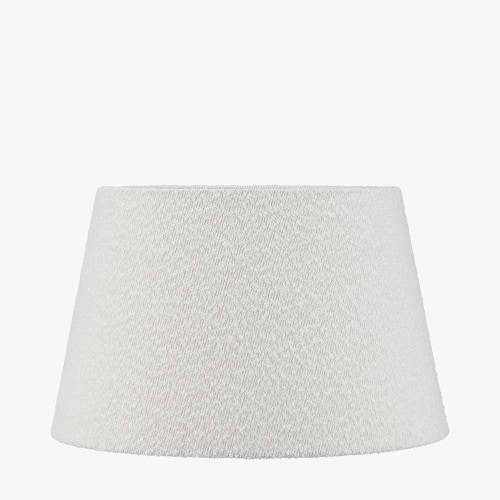 White Boucle Tapered Lampshade White White 1