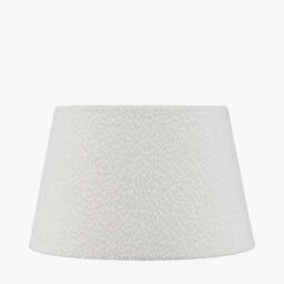 White Boucle Tapered Lampshade White White 1