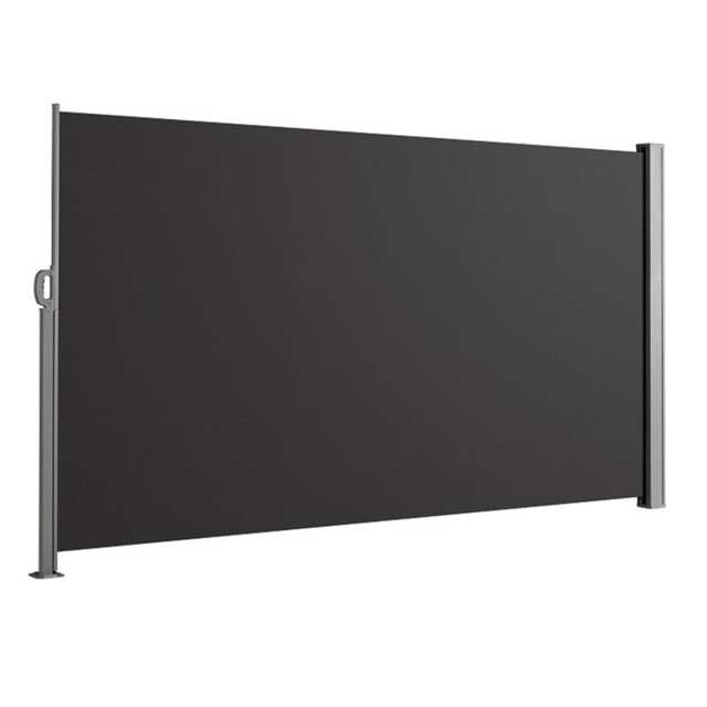 Living and Home Outdoor Retractable Privacy Side Awning - Grey - 300cm L x 160cm W