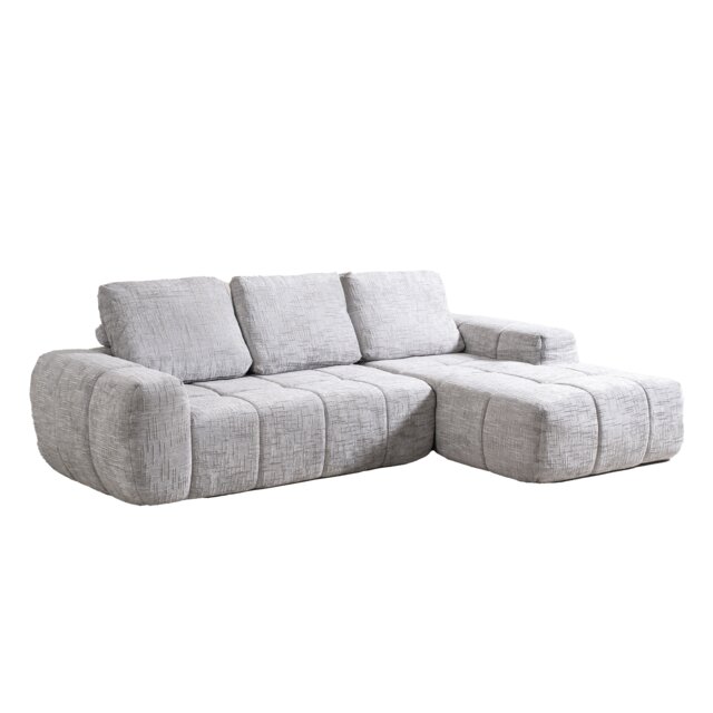 Indoor Modular Chenille Fabric Chaise Lounge Sofa Set