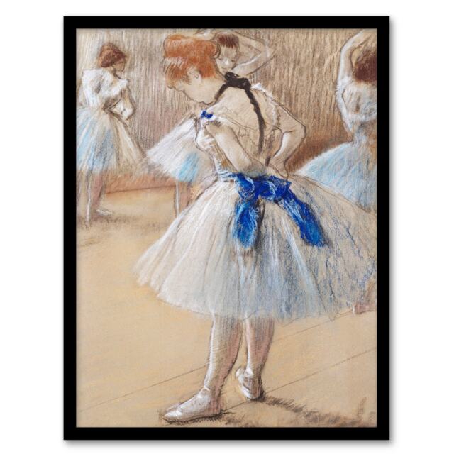Edgar Degas Framed Wall Art Print Dancer Ballerina Pastel Drawing Home Décor