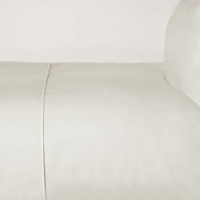 Belledorm 100% Cotton Sateen Duvet Cover - Ivory - Superking