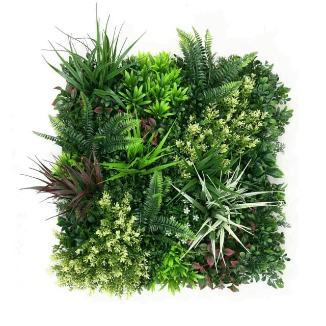True Products Premium Artificial Living Wall Green Plant Panel 50cm x 50cm - Carnival A
