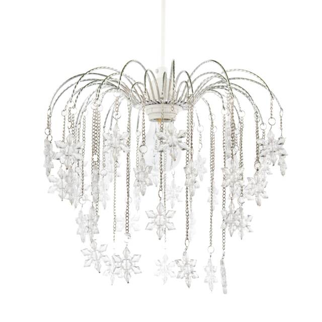 Modern Waterfall Pendant Light Shade with Star Shaped Acrylic Icicles