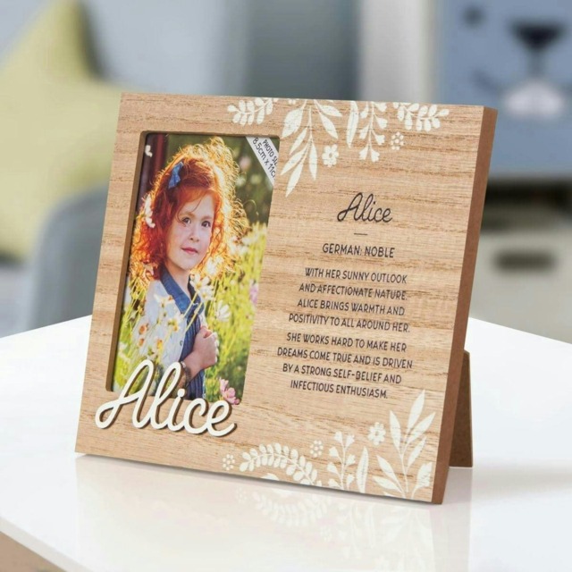 History & Heraldry Pre-Personalised Kids Wooden Picture Frame - Alice