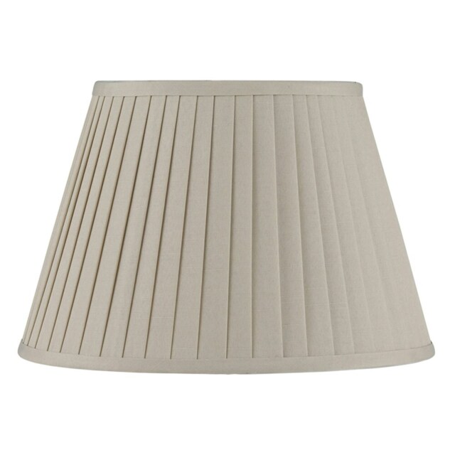 30cm Taupe Poly Cotton Pleat Lamp Shade For Table Lamps