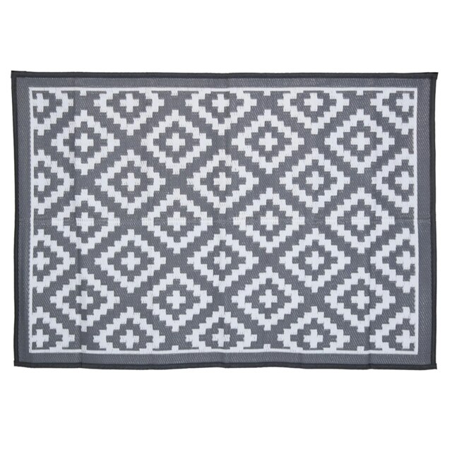 Charles Bentley Diamond Pattern Lightweight Waterproof Indoor/Patio Medium Rug