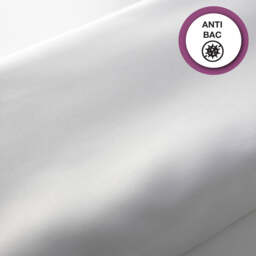 EuroShowers Anti Bacterial White Shower Curtains with Weighted Hem - 180x180cm
