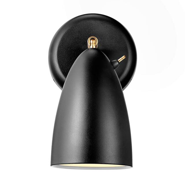 Nordlux Nexus Indoor Wall Light Black Metal Sensor GU10 On-Fixture Switch - Plug In or Mains Powered , IP20