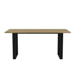 Antibes Dining Table - MDF/Metal - L180 x W90 x H76 cm - Russet/Black Matte Black