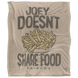 Friends Joey Doesnt Share Food Blanket - Multicoloured - One Size