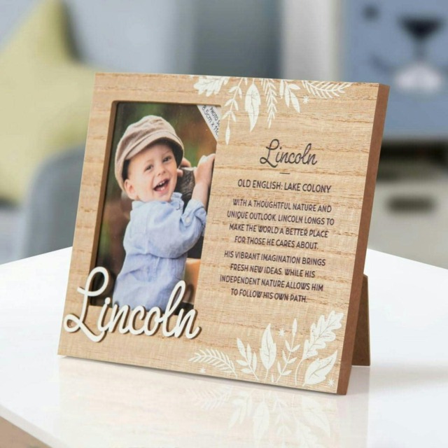 History & Heraldry Pre-Personalised Kids Wooden Picture Frame - Lincoln