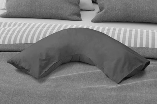 Percale Collection 180 Thread Count Percale V- Shaped Pillowcase in Grey Grey Grey