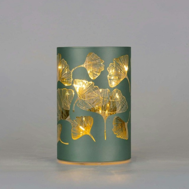 17cm Christmas Decorated Vase Led Silver Glass Vase / Flower