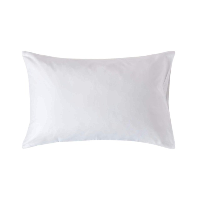 Homescapes White Organic Cotton Housewife Pillowcase 400 TC - Standard Size