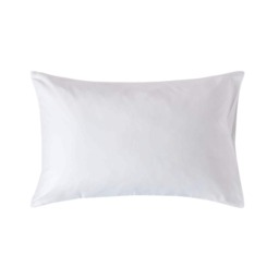 Homescapes White Organic Cotton Housewife Pillowcase 400 TC - Standard Size