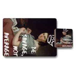 Designer Artwork Twelve Piece Placemats And Coaster Set With Wood Bottom Limited Edition Gallery Collection
