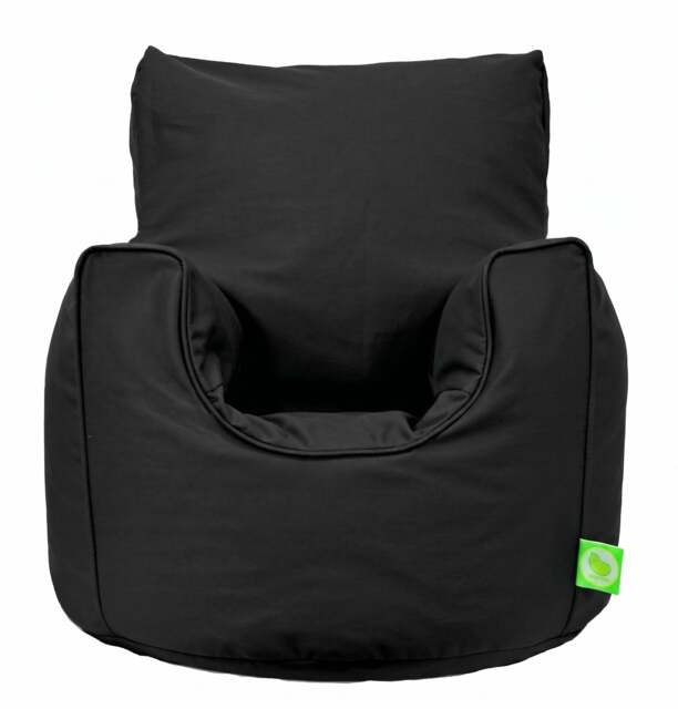 Bean Lazy Black Cotton Bean Bag Armchair Toddler Size