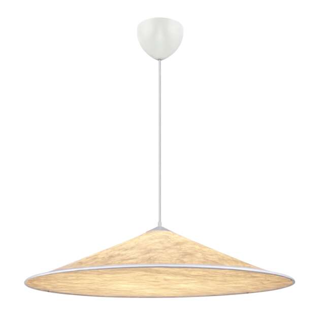 Nordlux Hill Indoor Pendant Light White Tyvek E27 Crinkled Fabric - Mains Powered, IP20